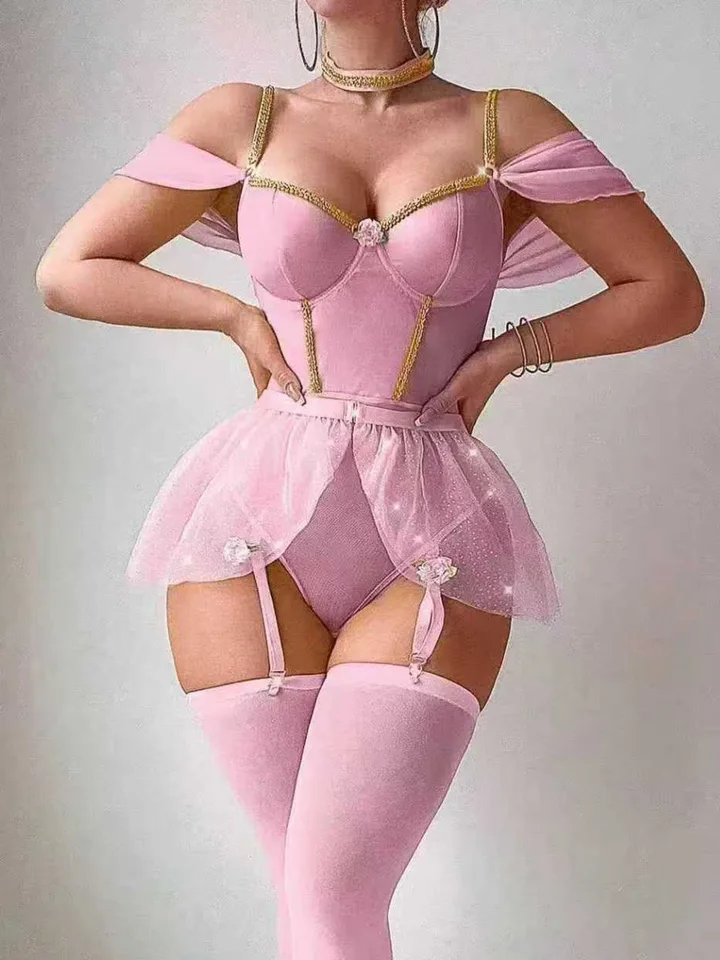 Sexy glänzende Einteiler-Bodys – Fishnet Stocking Women Bewertung und Preis