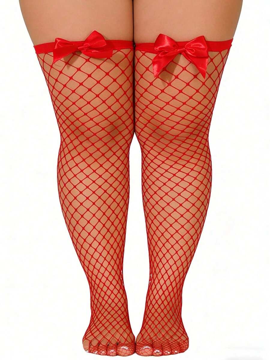 Netzstrümpfe mit Schleifendeko – Fishnet Stocking Women Bewertung und Preis